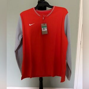 Nike Dri-Fit Pullover Women's Orange/Gray crewneck New with Tags. Size XL